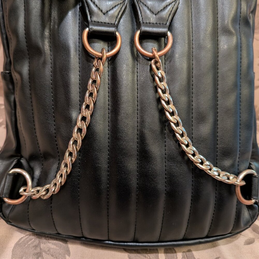 Victoria's Secret Black Glam Rock City Backpack, Used! - Picture 14 of 15